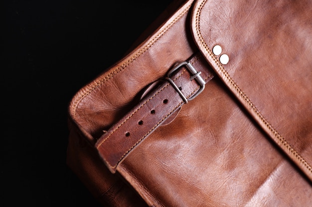 Free photo leather briefcase