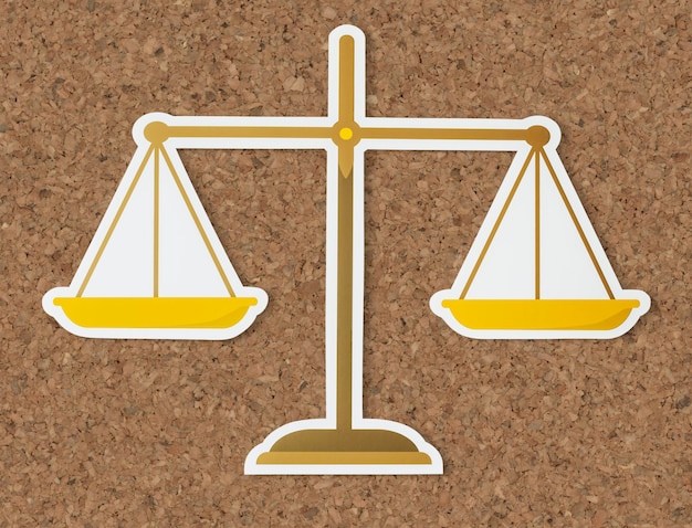 Free photo legal scale of justice icon