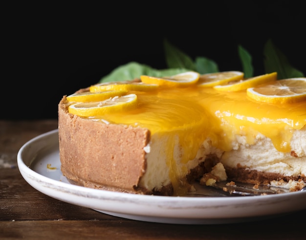 Lemon chessescake food photography recipe idea