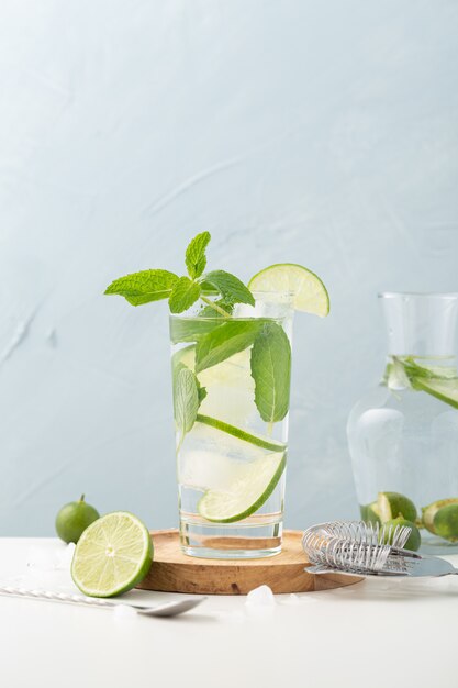 Lemon sorbet in glass