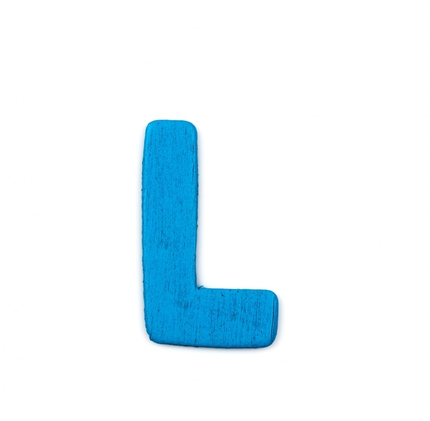 Free photo letter l in blue color