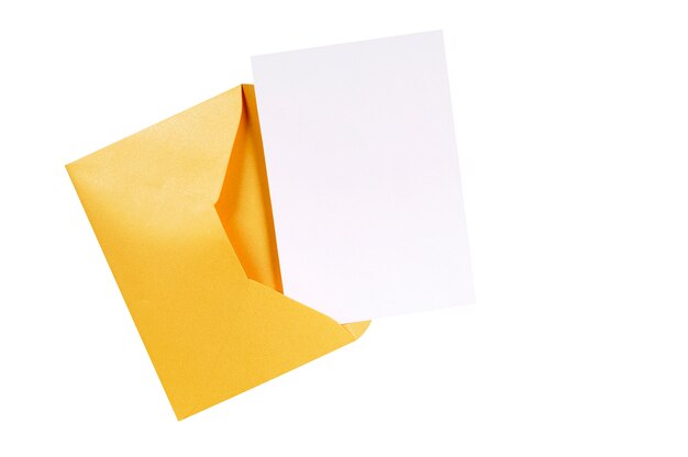 Letter with yellow envelope