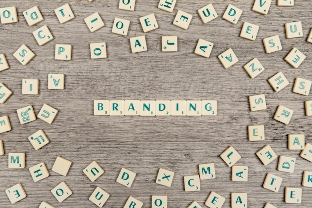 Free Photo letters forming the word branding