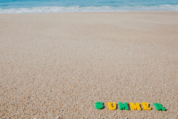 Free Photo letters on sandy beach