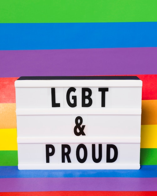 Free photo lgbt and proud concept with rainbow background