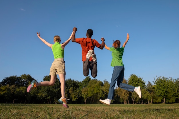 Free Photo lifestyle of people jumping around