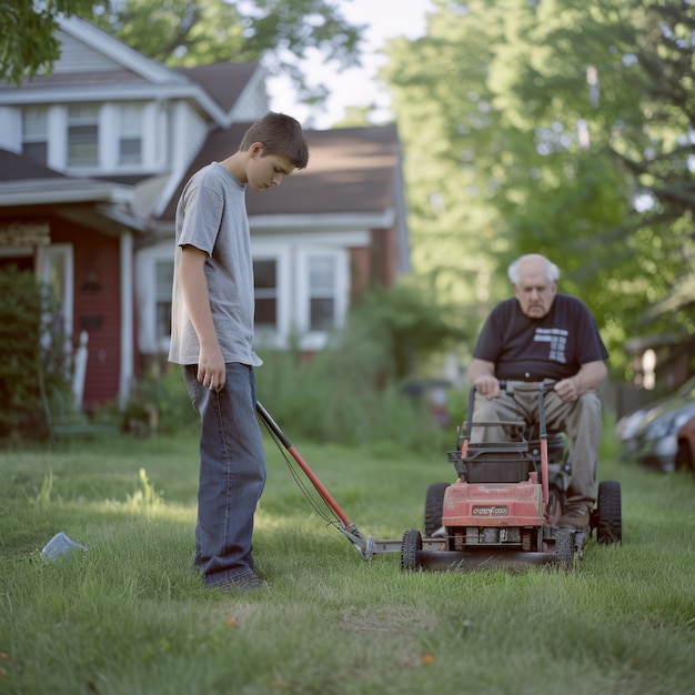 Lifestyle scene from community showing care and support from people