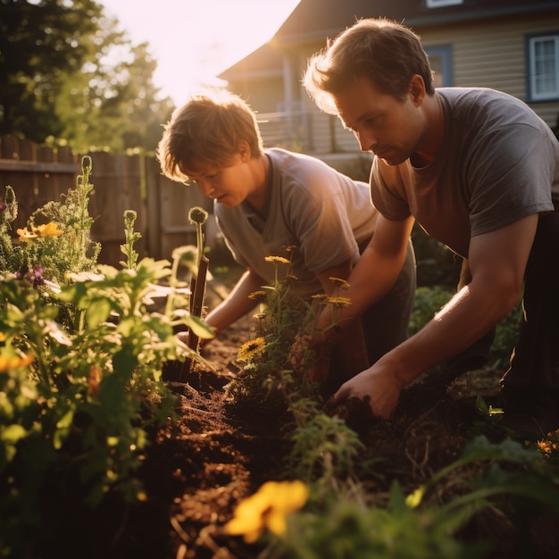 Free photo lifestyle scene from community showing care and support from people