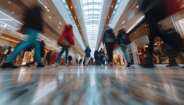 Free photo lifestyle scene from an ordinary mall in america