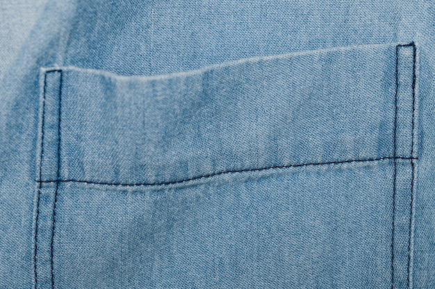 Free Photo light blue denim pocket