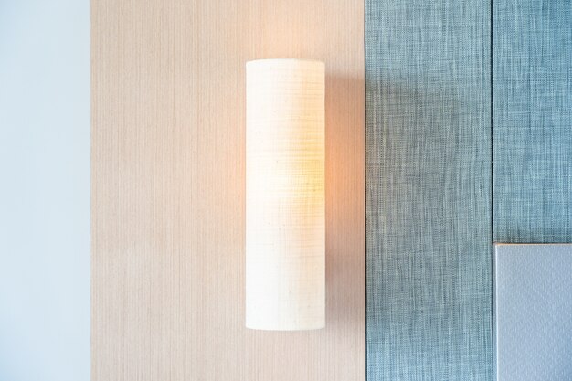 Light lamp on wall decoration interior