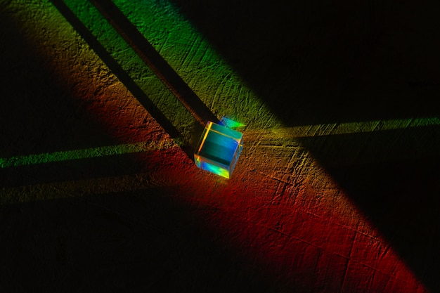 Free Photo lights prisms effect close up