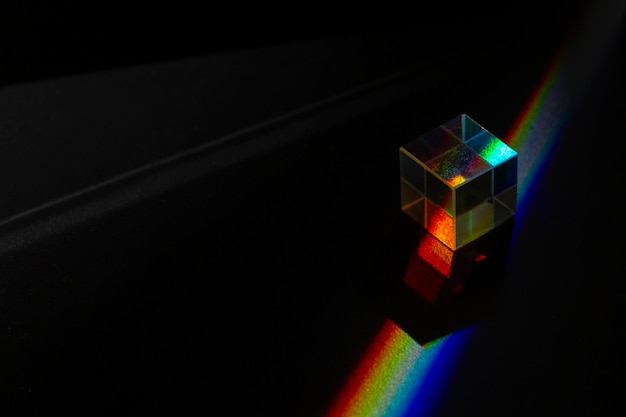 Free Photo lights prisms effect close up