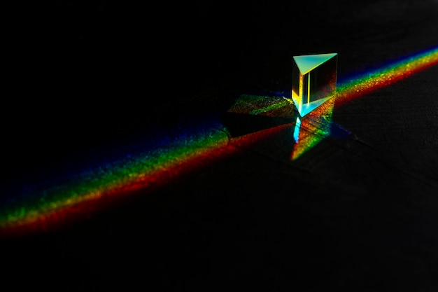 Free Photo lights prisms effect close up