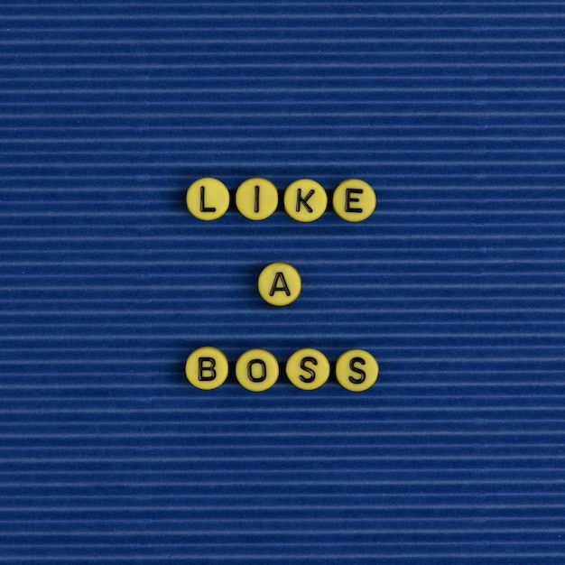 Free Photo like a boss word beads alphabet