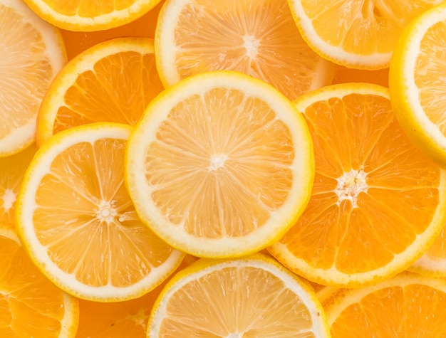 Free photo lime, lemon and orange slices