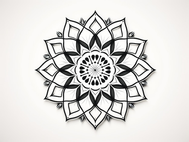 Line art mandala illustration