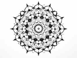 Free photo line art mandala illustration