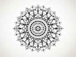 Free photo line art mandala illustration