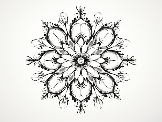 Free Photo line art mandala illustration