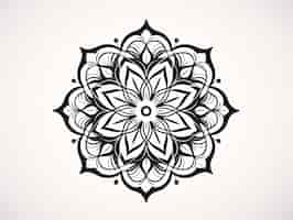 Free photo line art mandala illustration