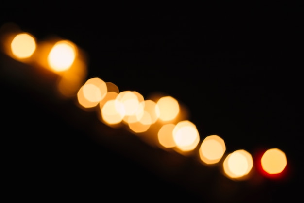 Free photo line of blurred lights