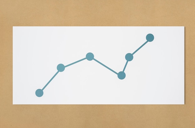 Free Photo line graph data analysis icon