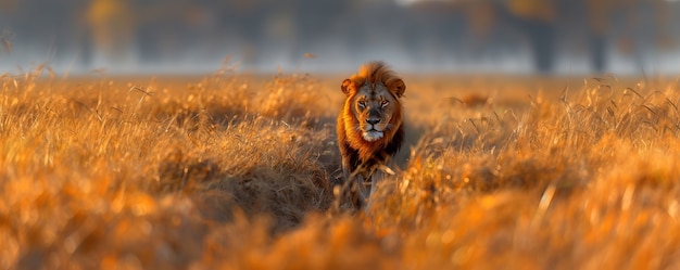 Free Photo lion pride in dry forest