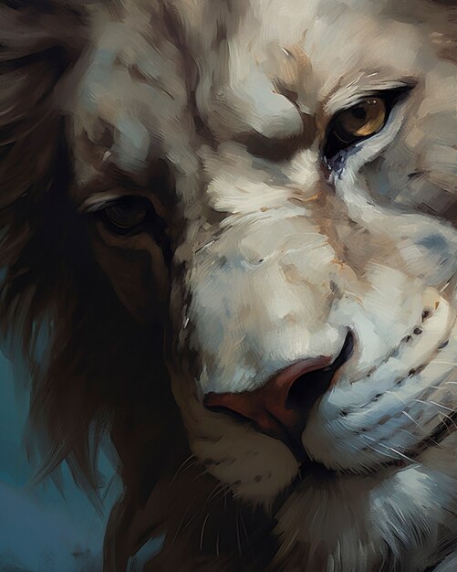 Lions digital art style