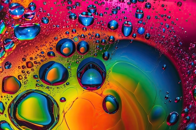 Liquid abstract colorful texture background Ai generative