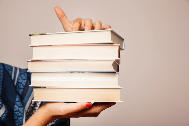 Free Photo literature composition with hands holding books