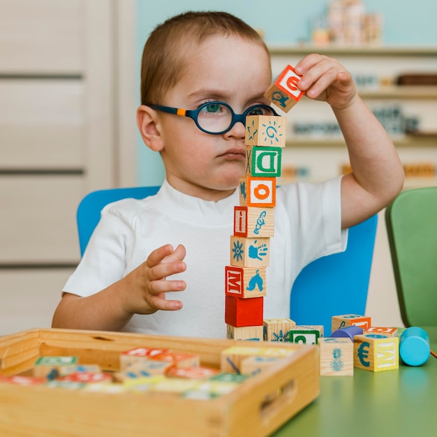 Little boy playing