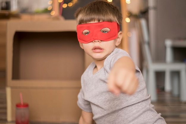 Little boy with mask