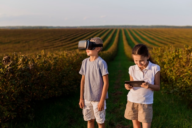 Little children using new technologies