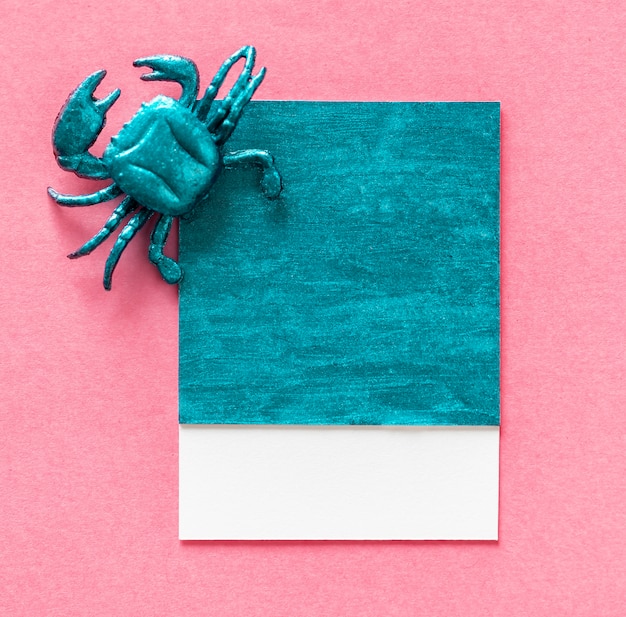 Free Photo little cute crab on a paper