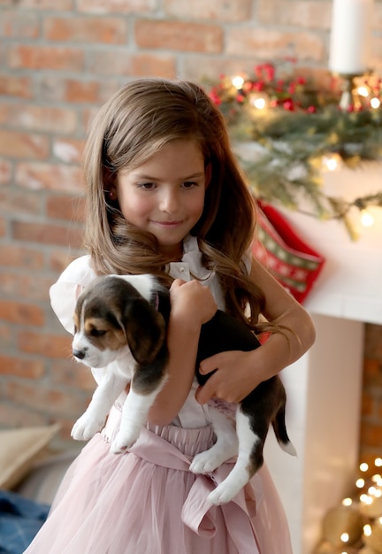 Little girl in a dress