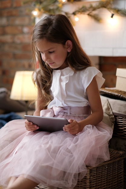 Little girl in a dress