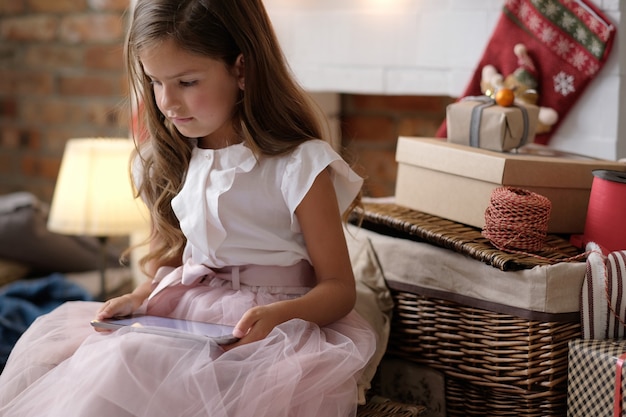 Little girl in a dress