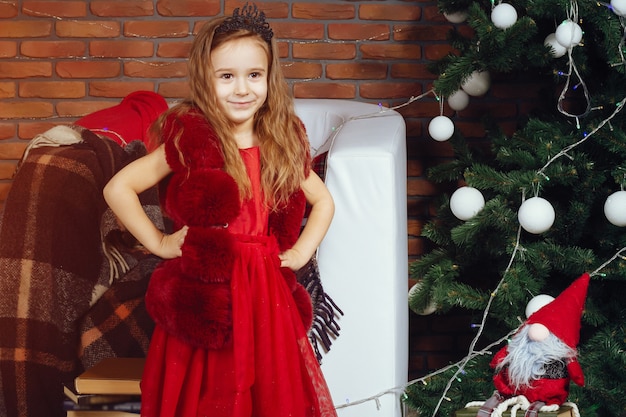 Little girl in a studio