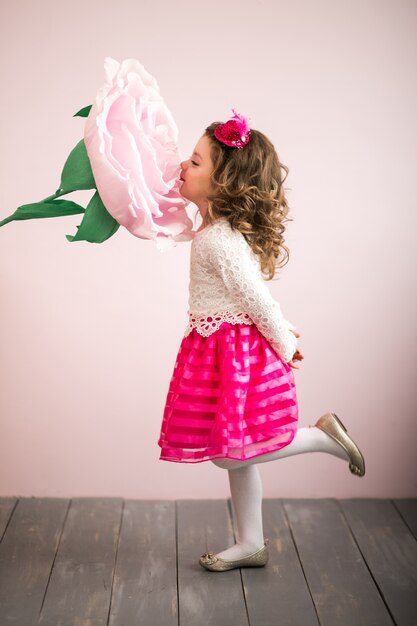 Little girl in studio