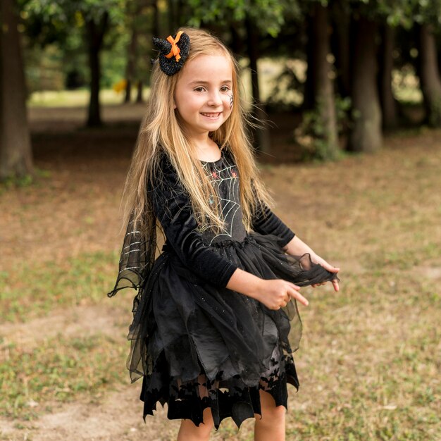 Little girl with halloween costume