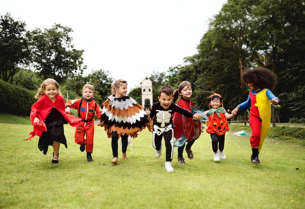 Little kids at a Halloween party