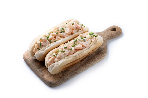 Free Photo lobster roll sandwich isolated on white background