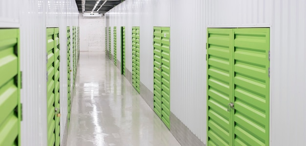 Free Photo logistic center with green storage units