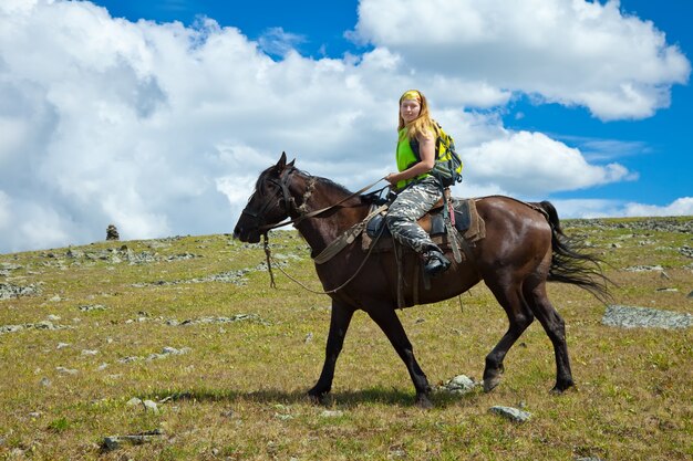 lone rider on horseback