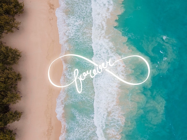 Free Photo loop symbol over inspirational view