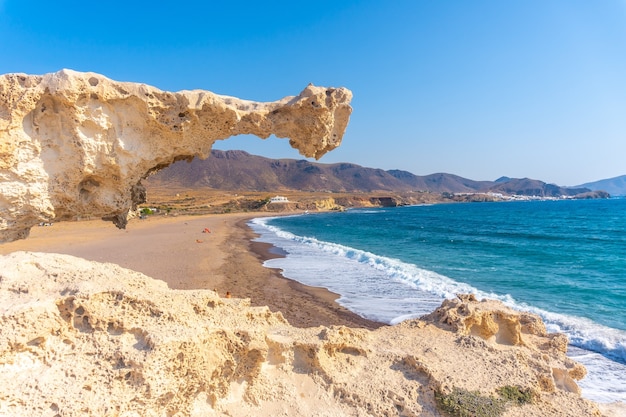 Los Escullos beach in Nijar, Andalusia. Spain, Mediterranean Sea