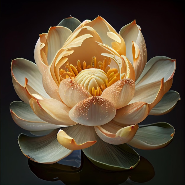 Lotus blossom symbol of spirituality and growth generated by AI