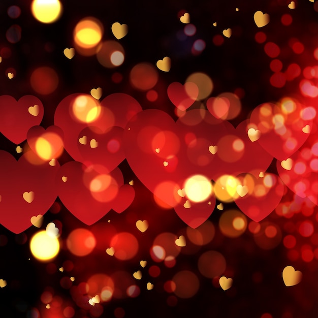 Free photo love background with bokeh effect