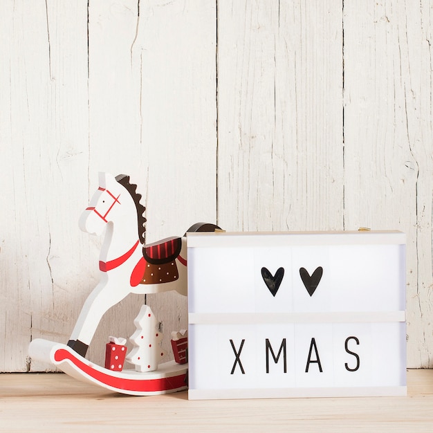 Free photo love christmas message with ornaments and copy space